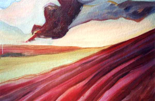 painting of a field
