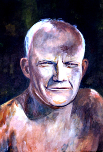 An acrylic painting (on canvas) of my dad. Not very artistic, as well as relying heavily on photographs, hence here instead of under "fine art".